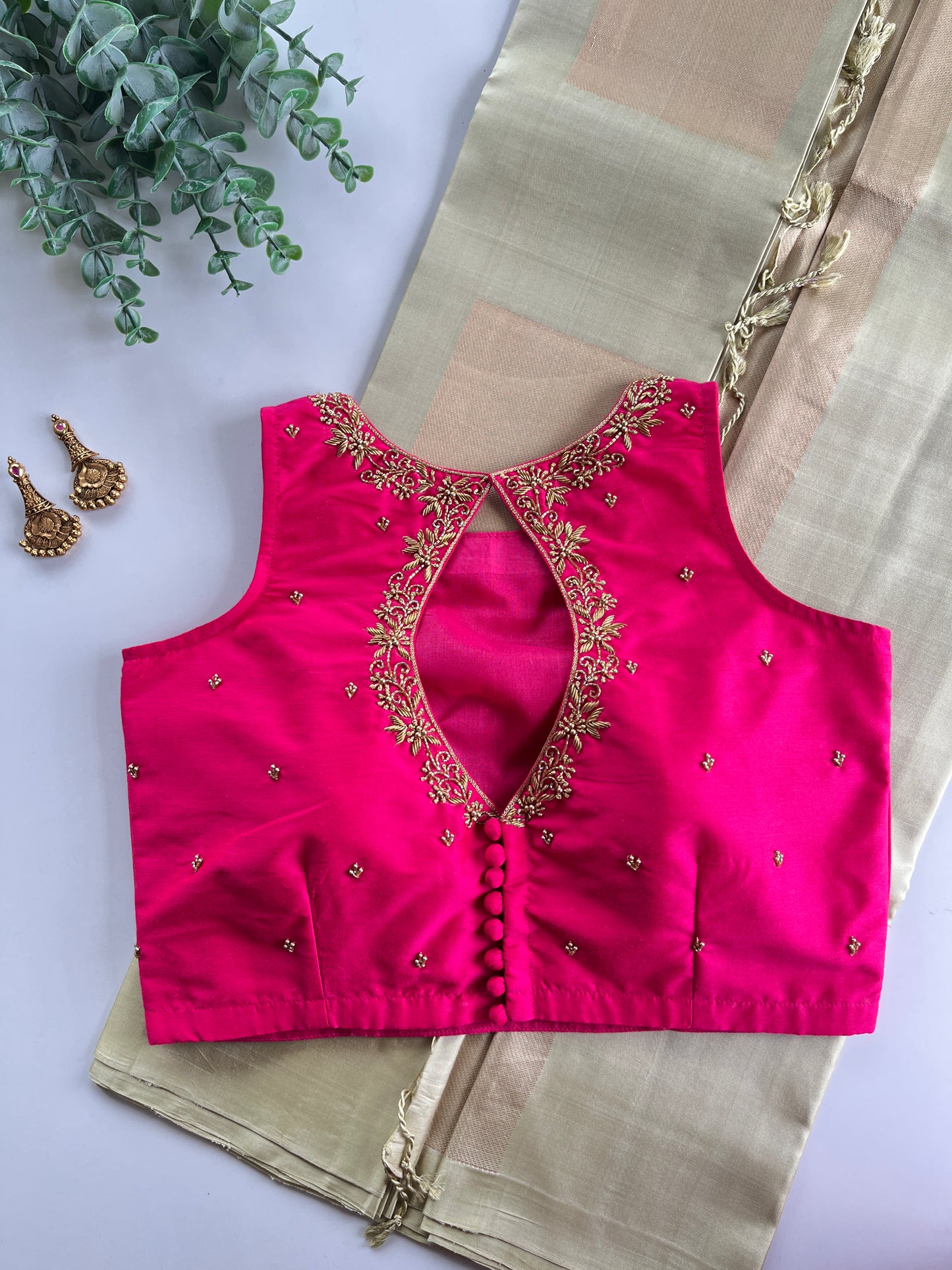 Pastel Green Soft Silk Saree & Pink Blouse