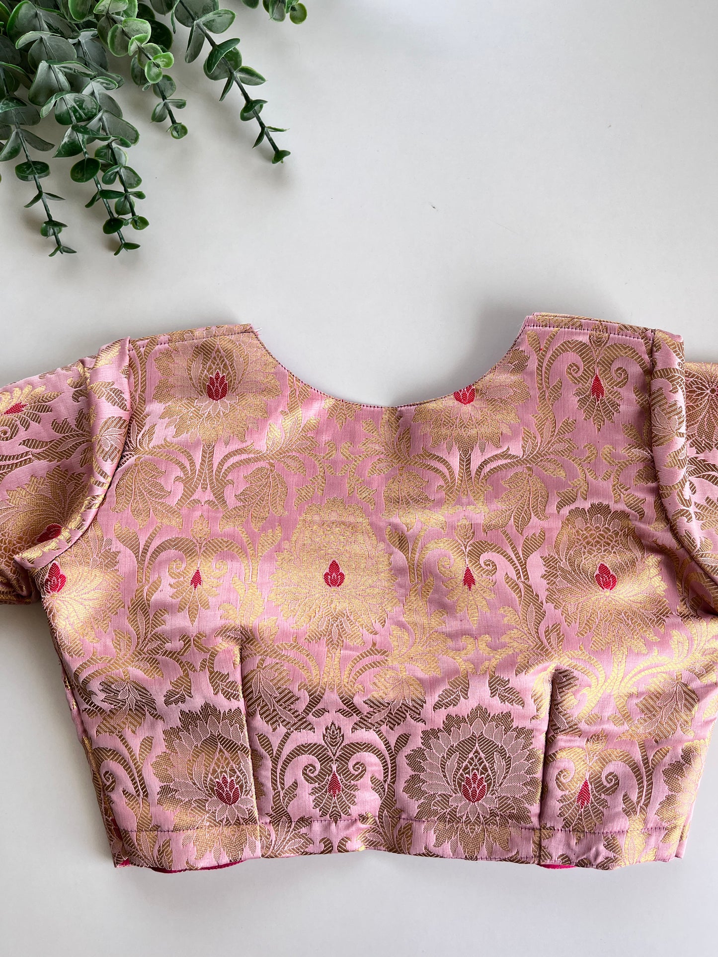 Pastel Pink Banaras Blouse