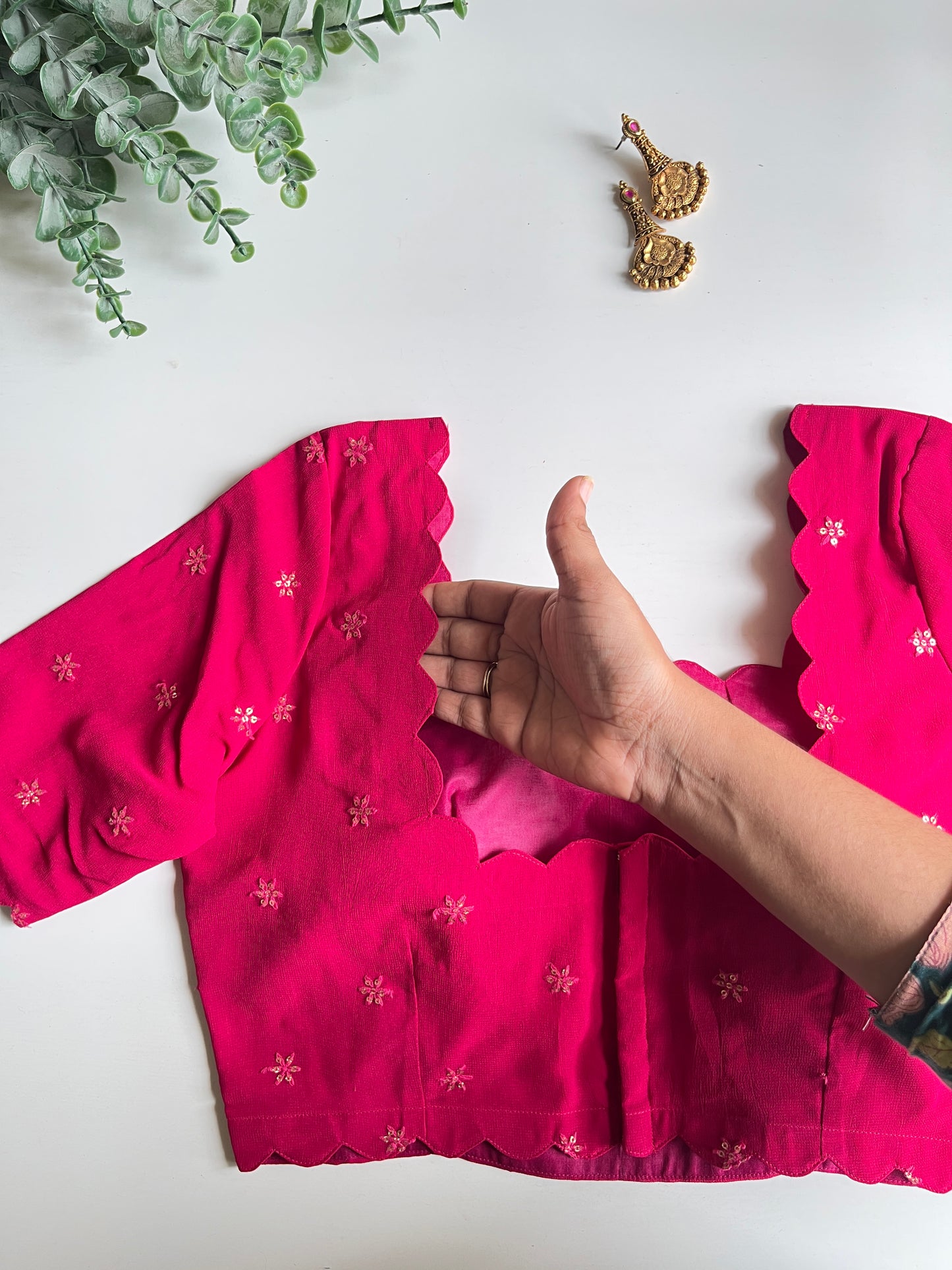 Pink Scallop Blouse