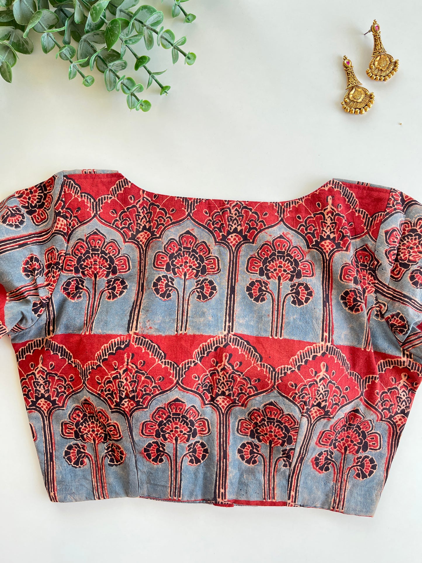 Mughal Inspired Ajrakh Blouse