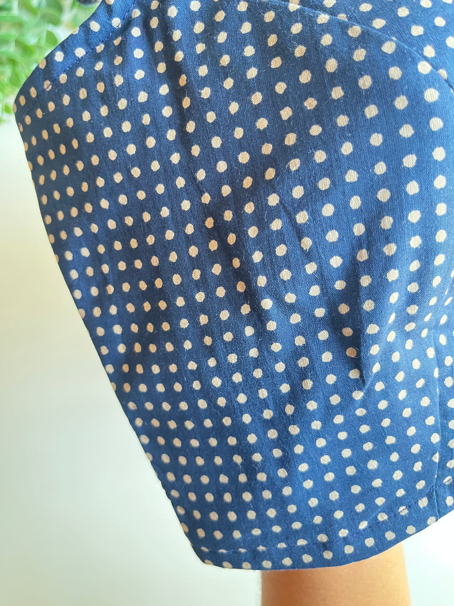 Indigo Polka Blouse