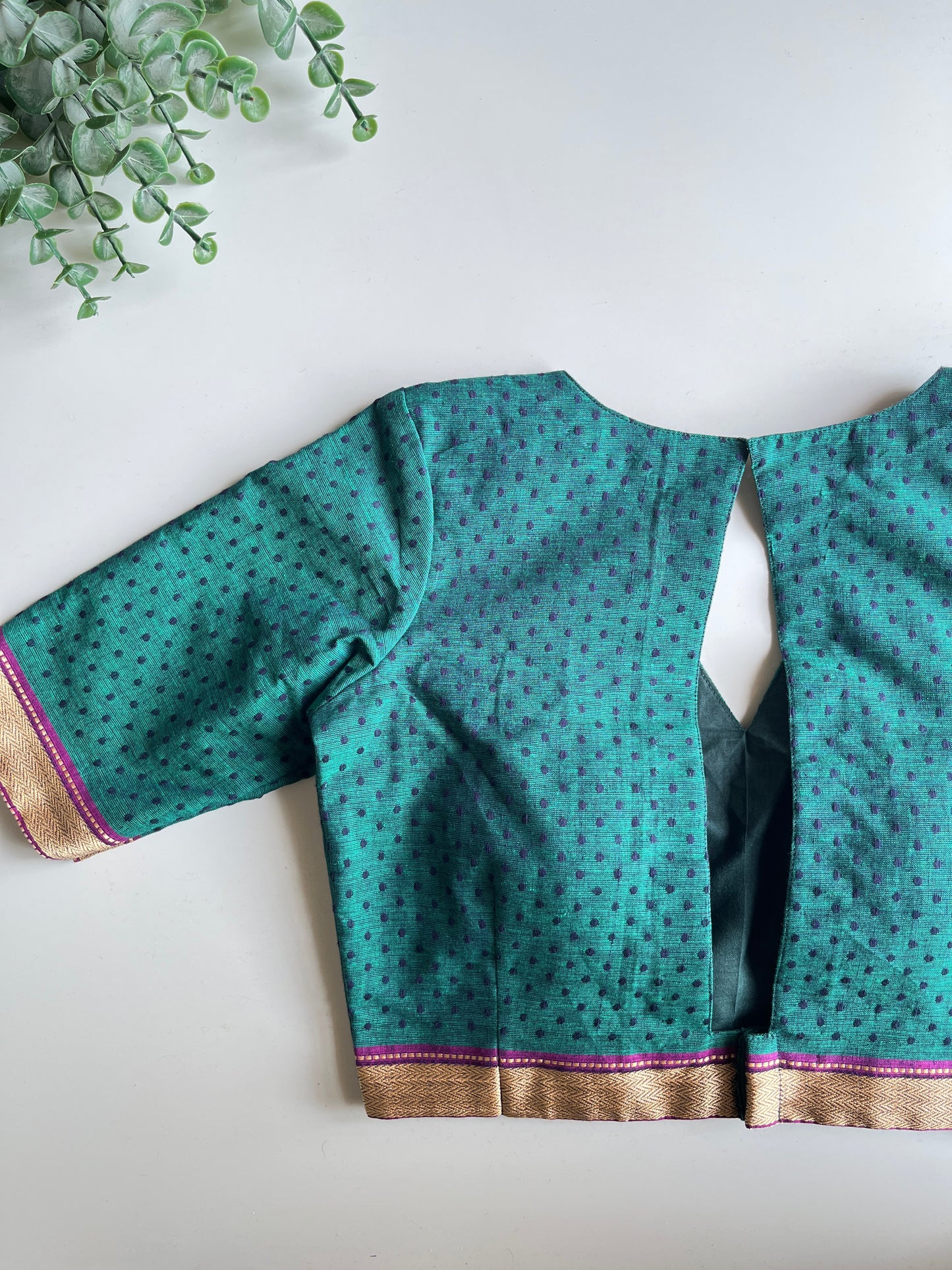 Peacock Polka Blouse