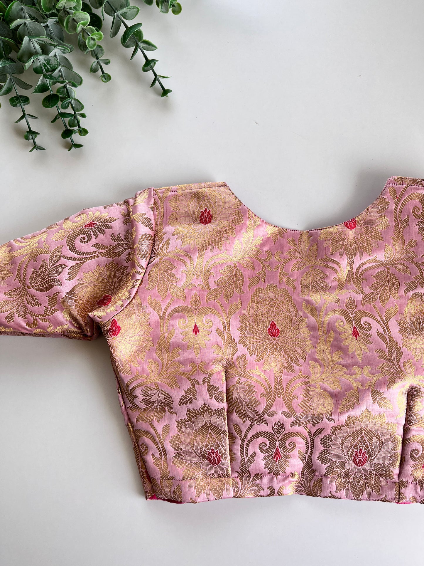 Pastel Pink Banaras Blouse