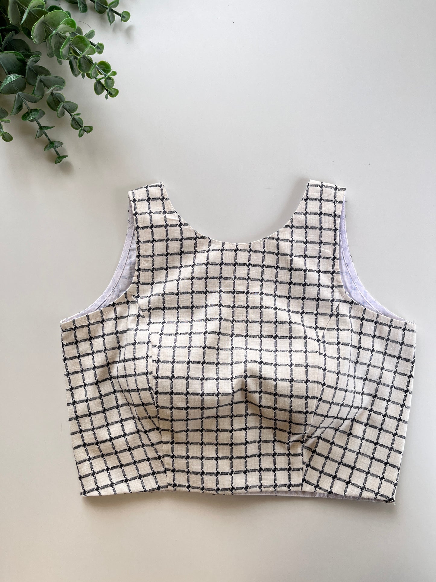 Office Wear Checkered Blouse