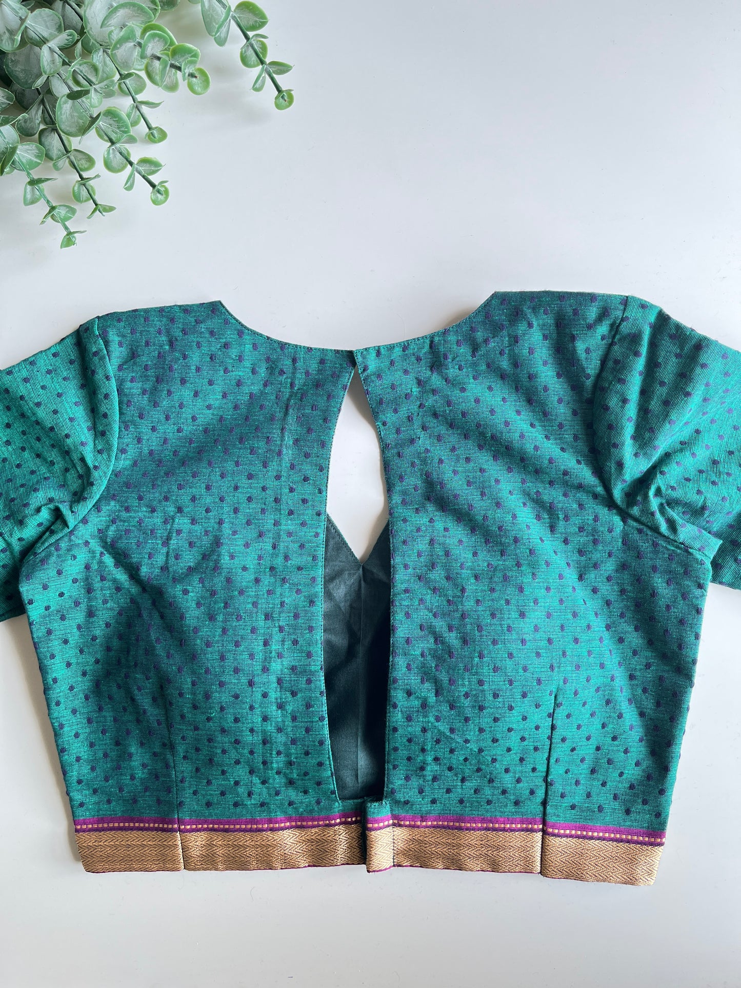 Peacock Polka Blouse