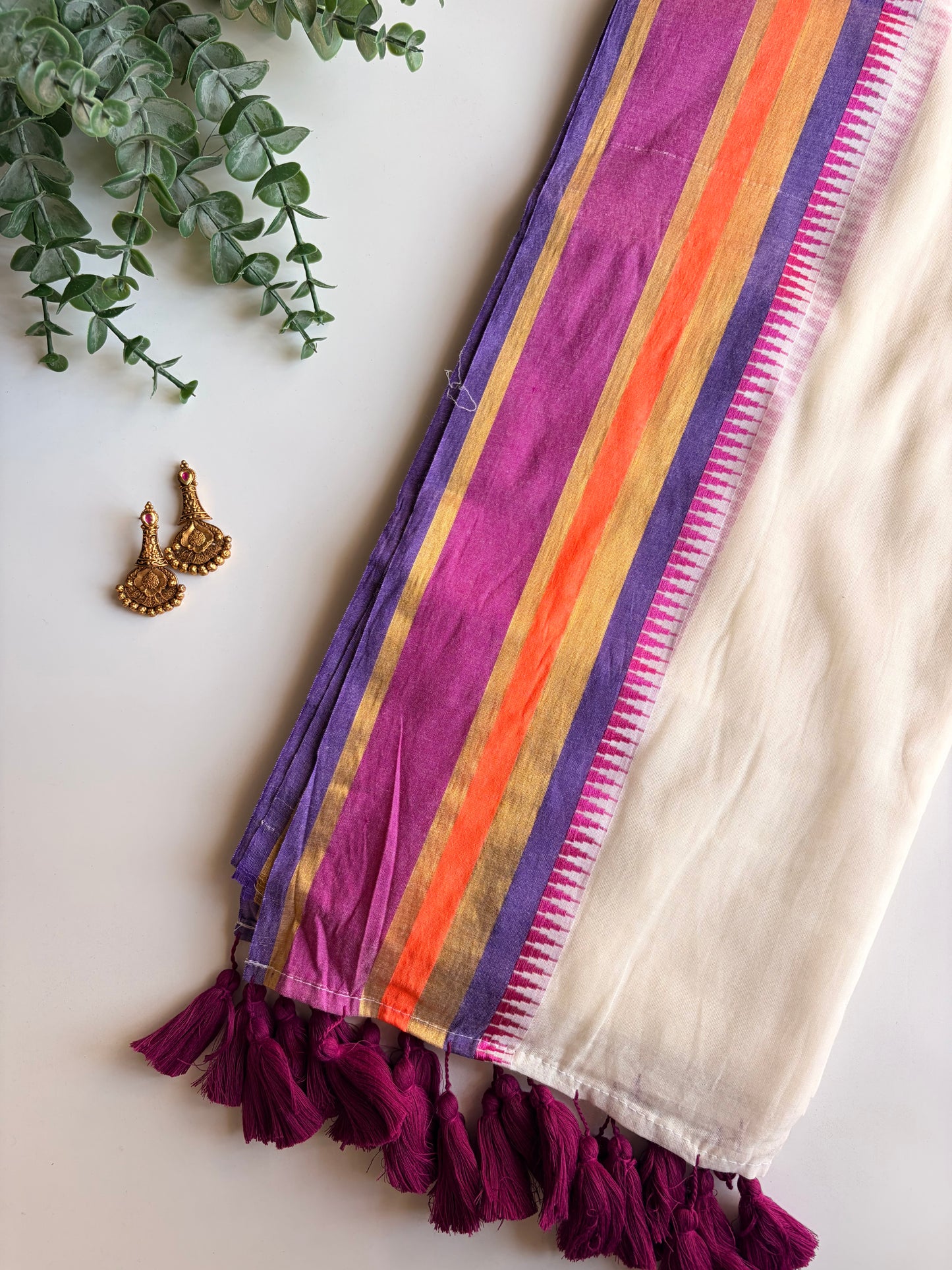 Kerala Mul Cotton Saree