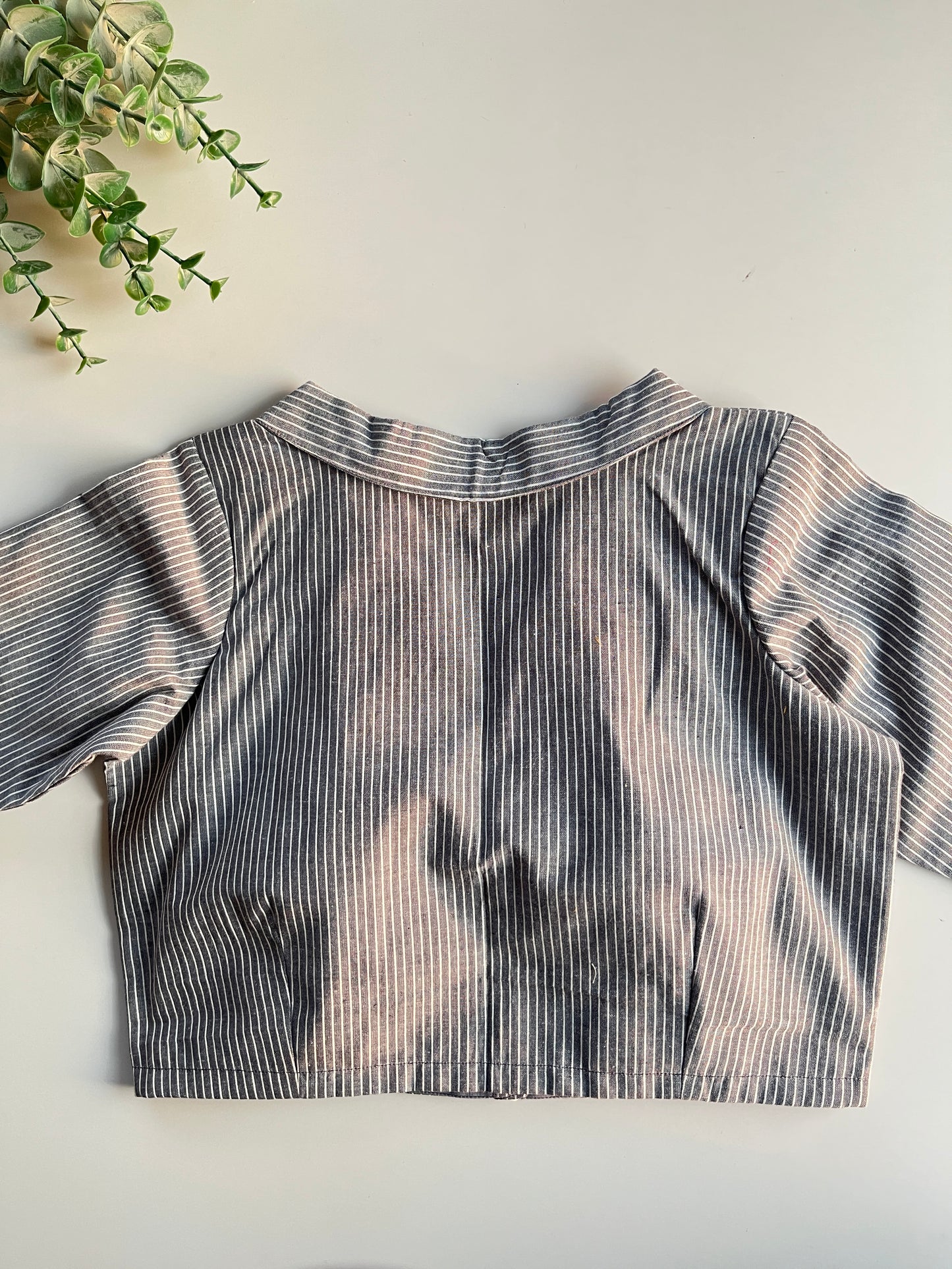 Grey Office Wear Blouse