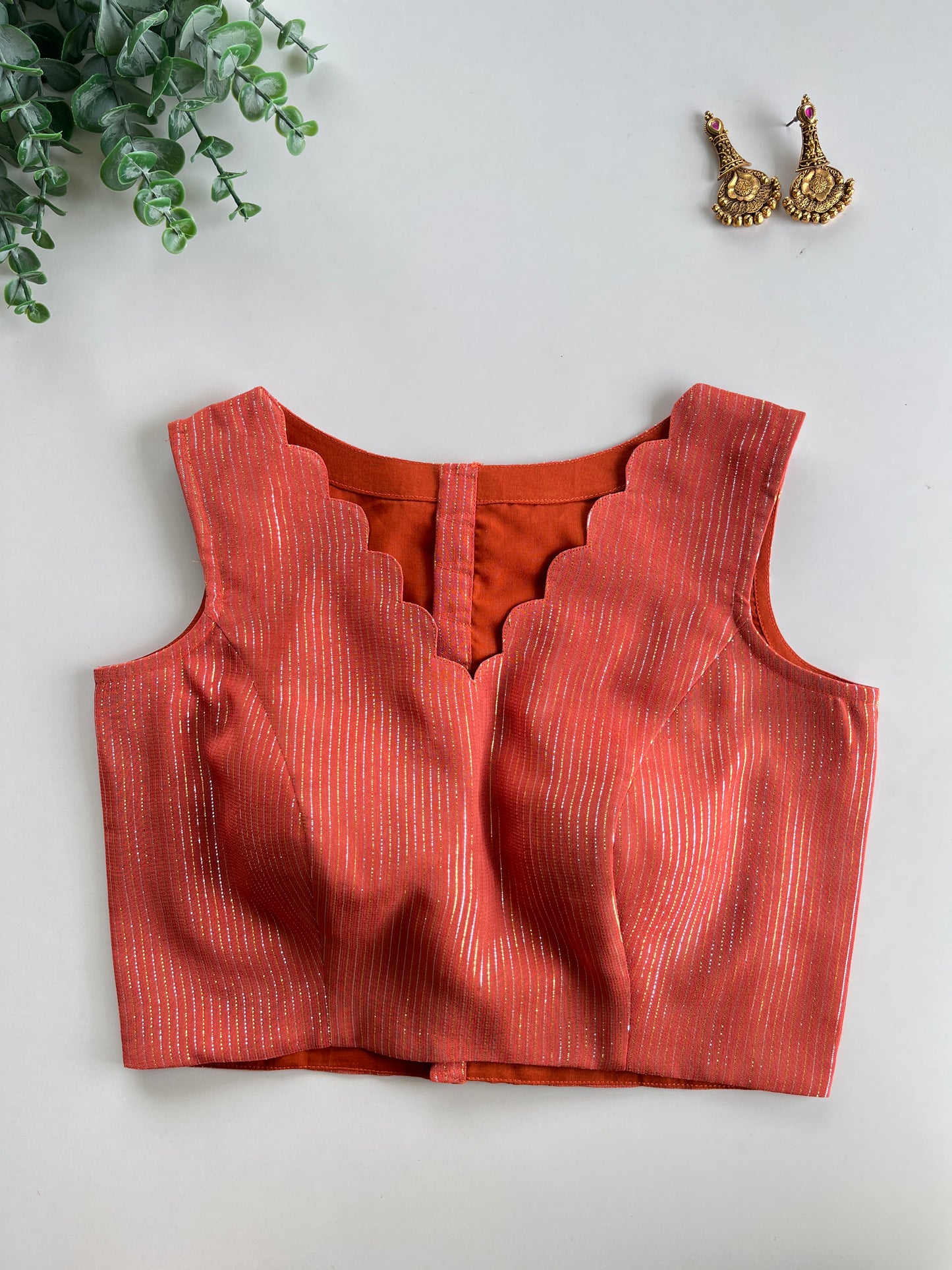 Ziah in Peach Orange Blouse