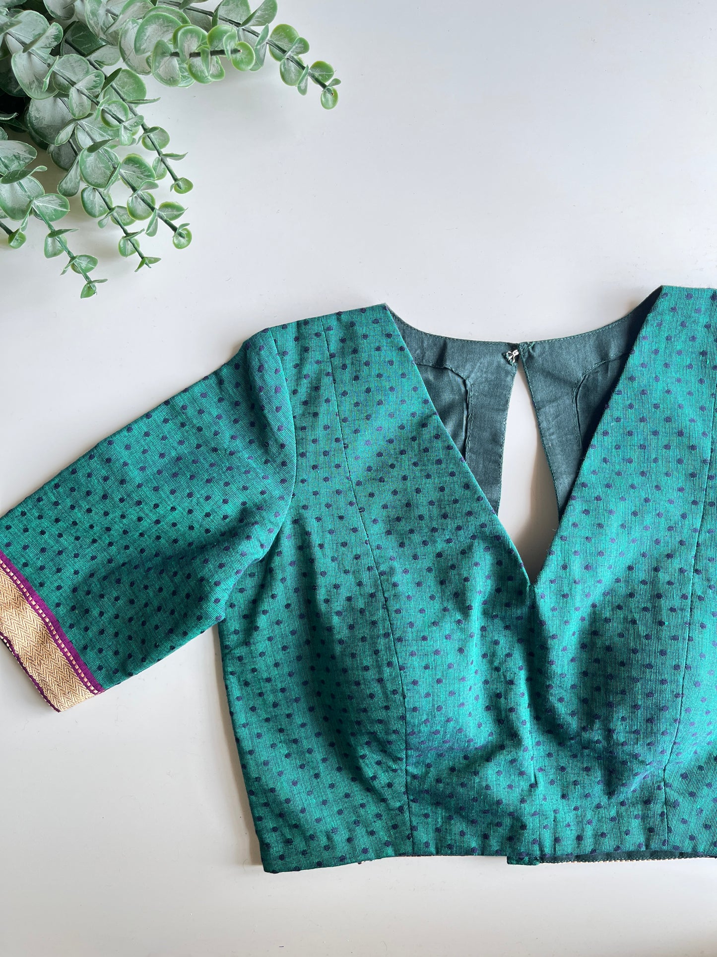 Peacock Polka Blouse