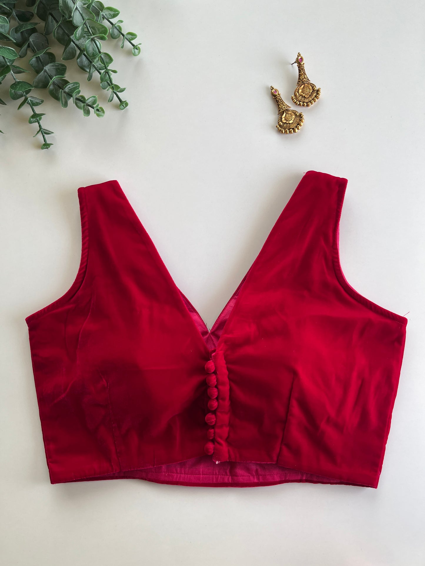 Basic Pink Velvet Blouse