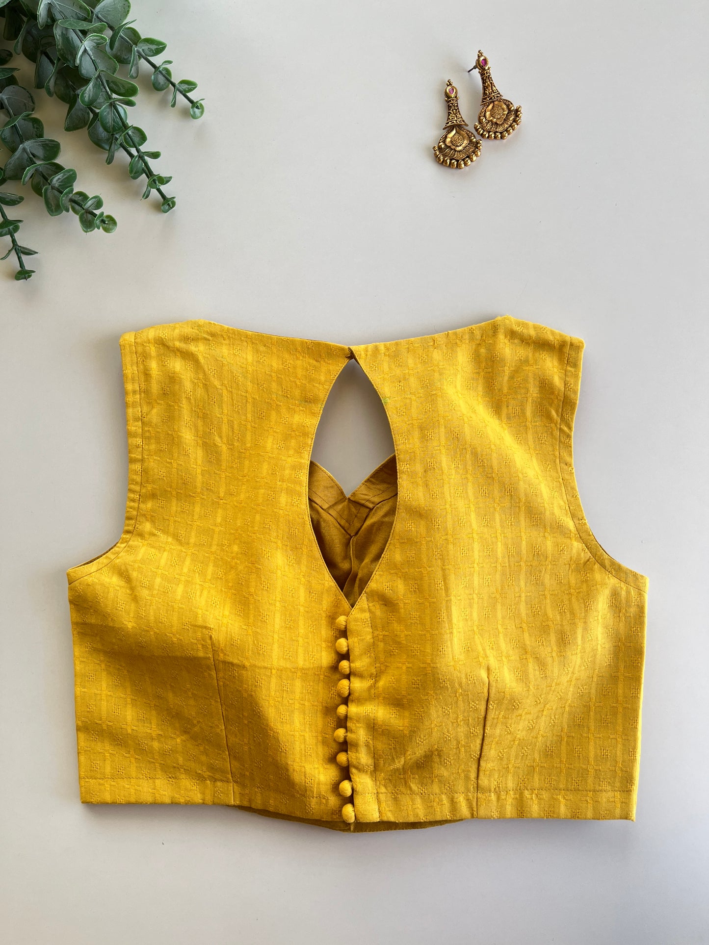 Mustard Yellow Cotton Blouse