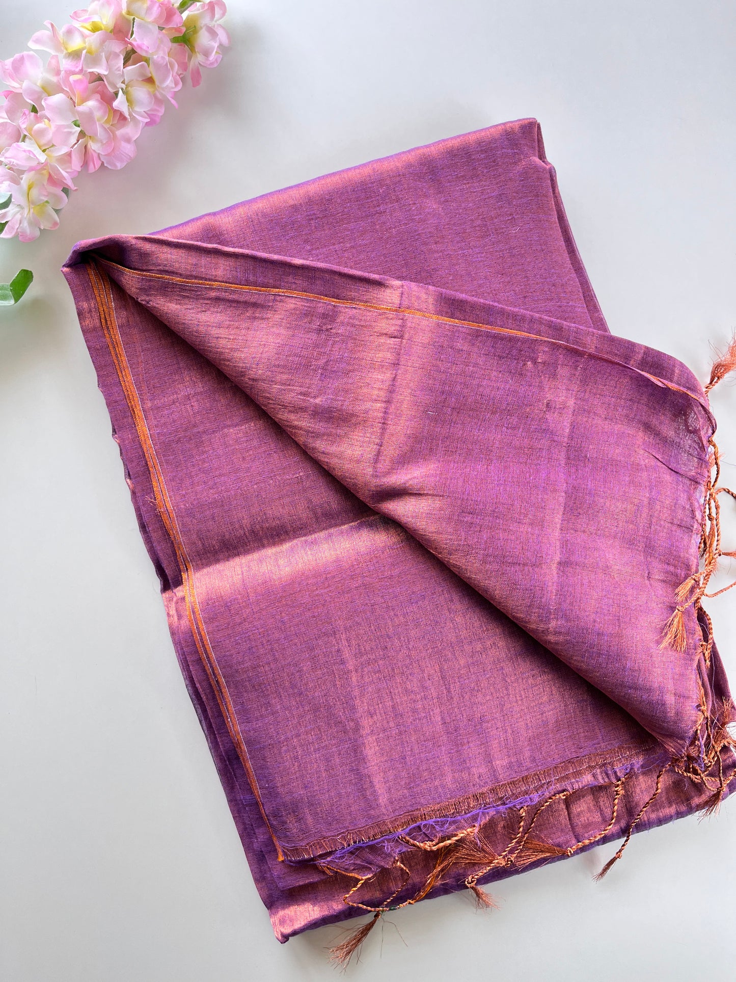 Lilac Tissue Silk Saree