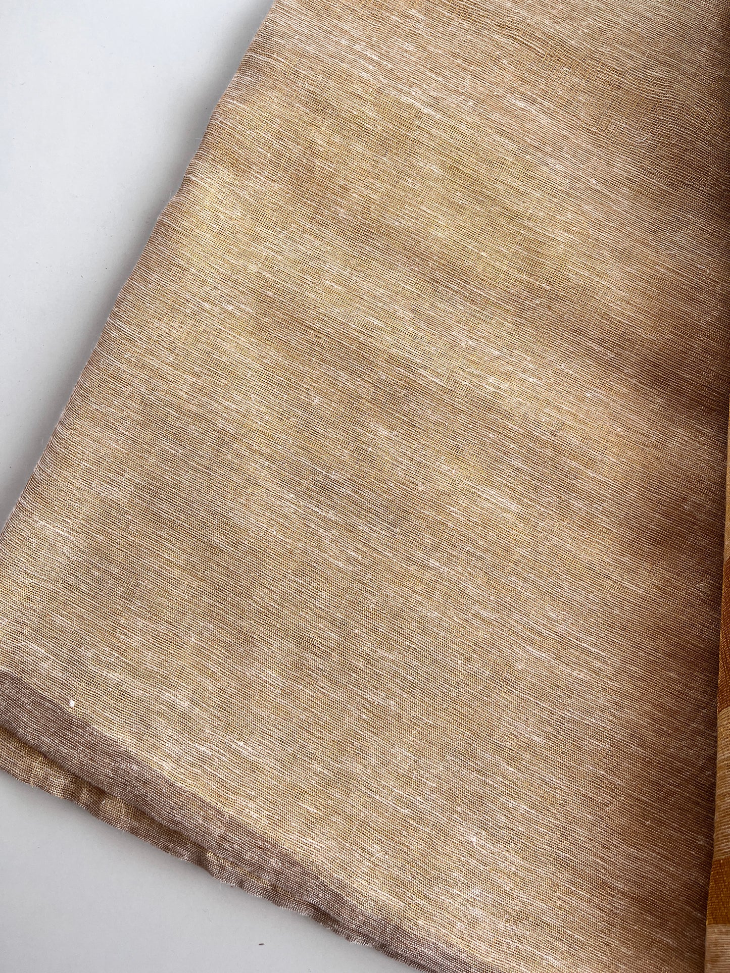 Tissue Linen Golden Saree