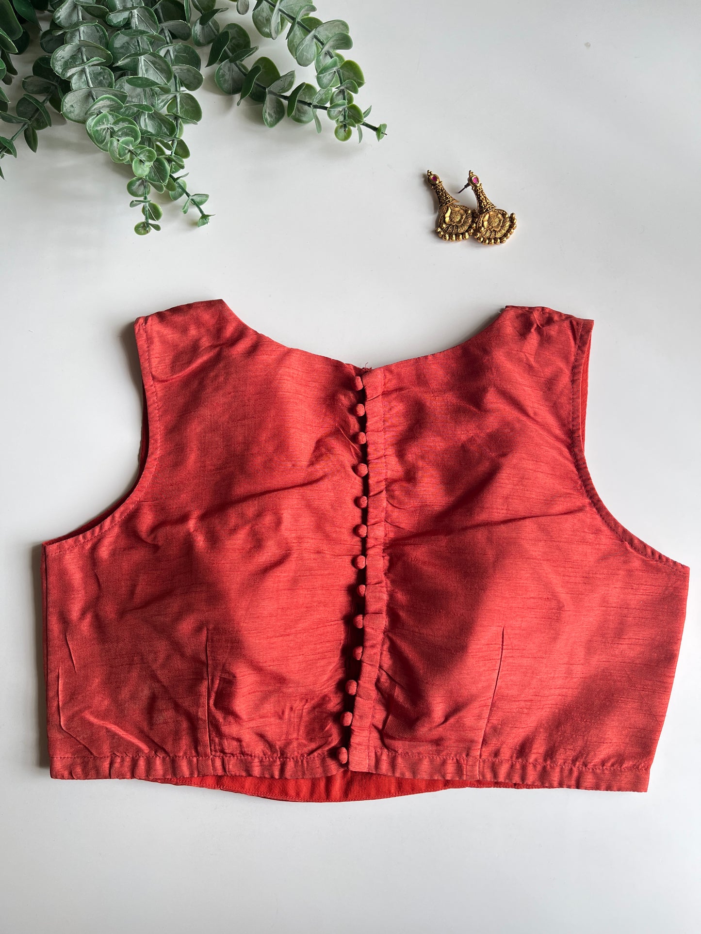 Basic Peach Orange Blouse