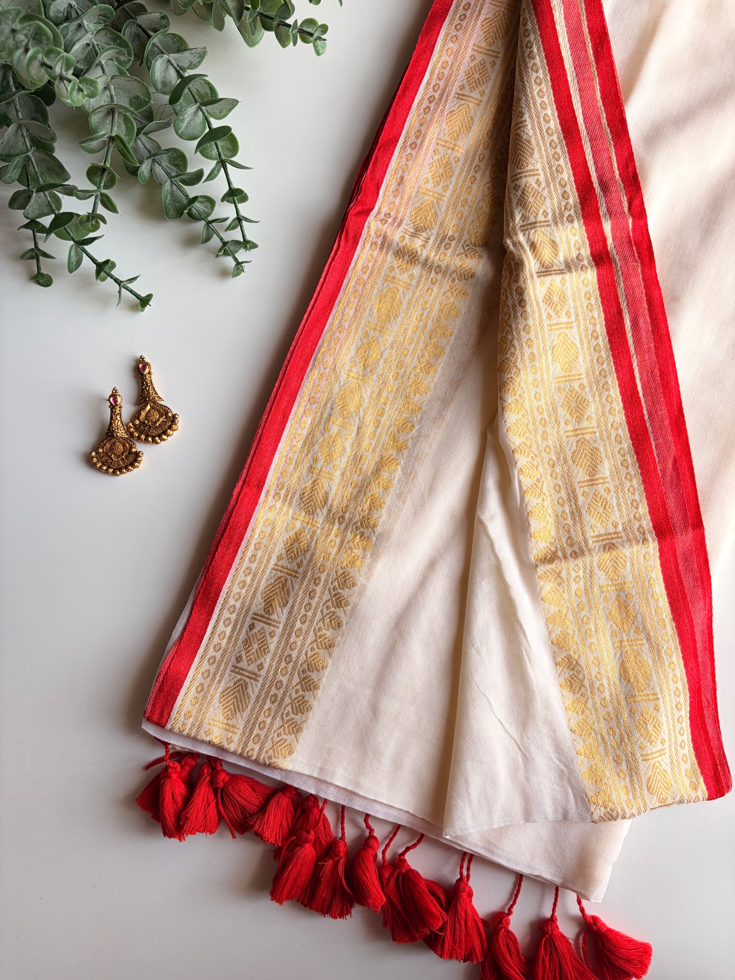 Kerala Mul Cotton Saree