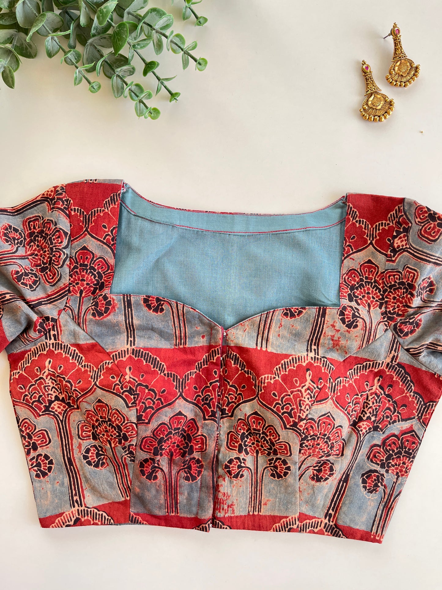 Mughal Inspired Ajrakh Blouse