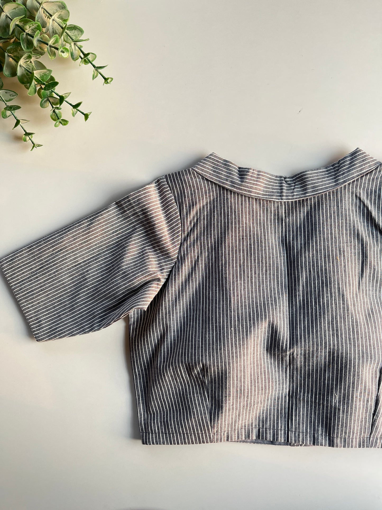 Grey Office Wear Blouse