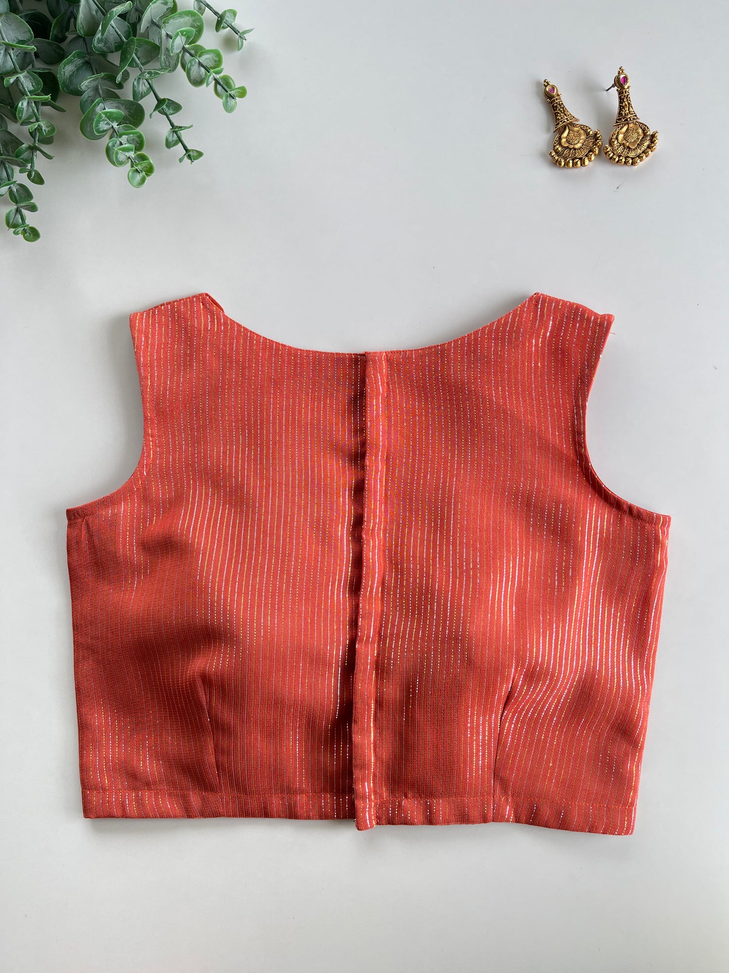 Ziah in Peach Orange Blouse