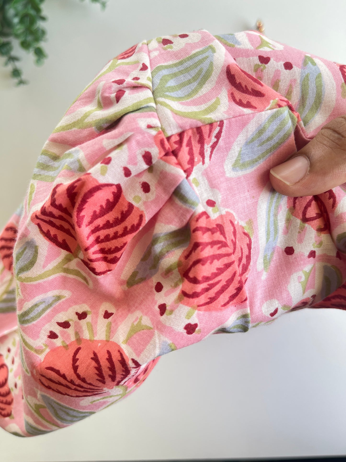 Pink Floral Cotton Blouse