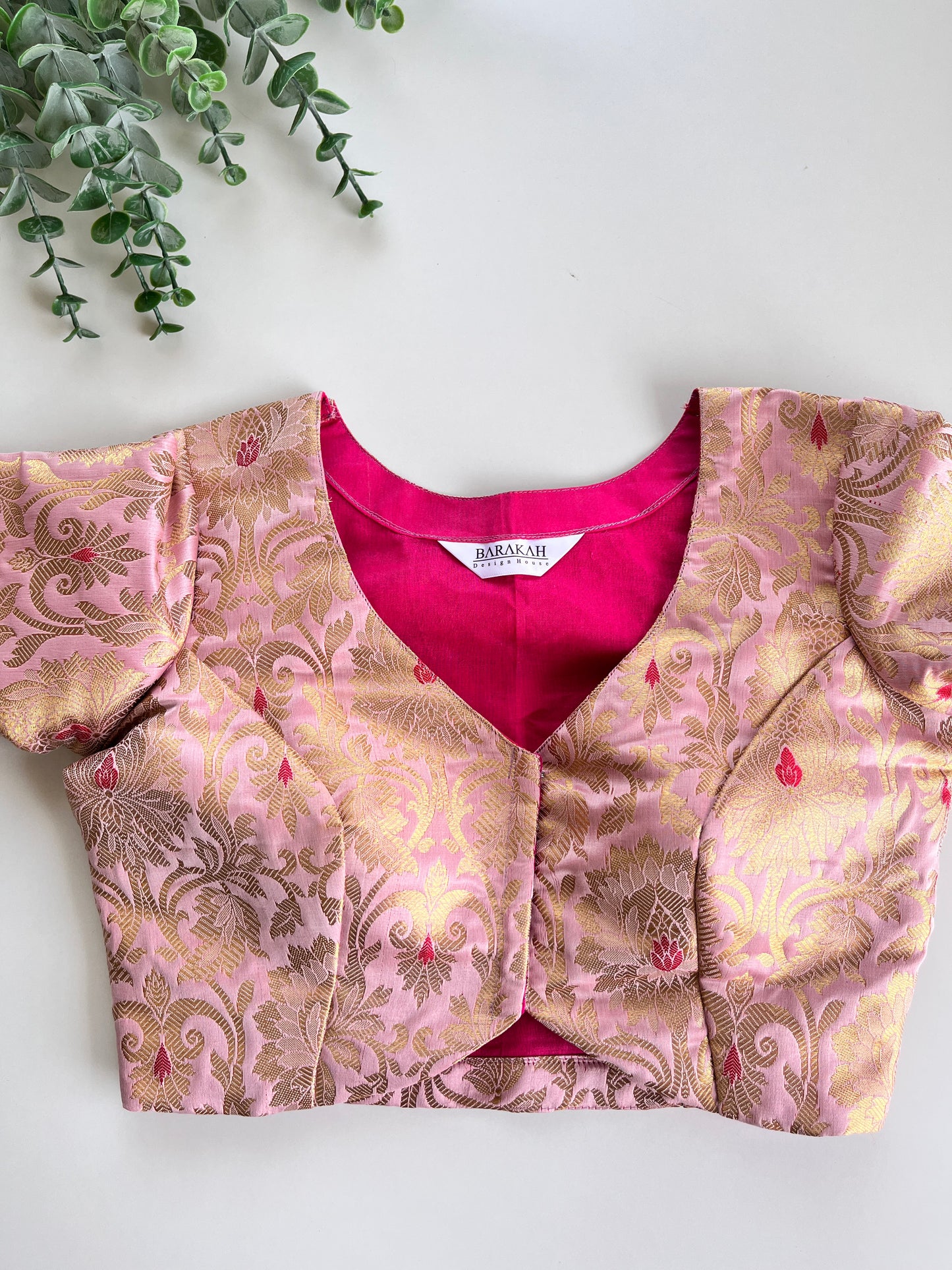 Pastel Pink Banaras Blouse