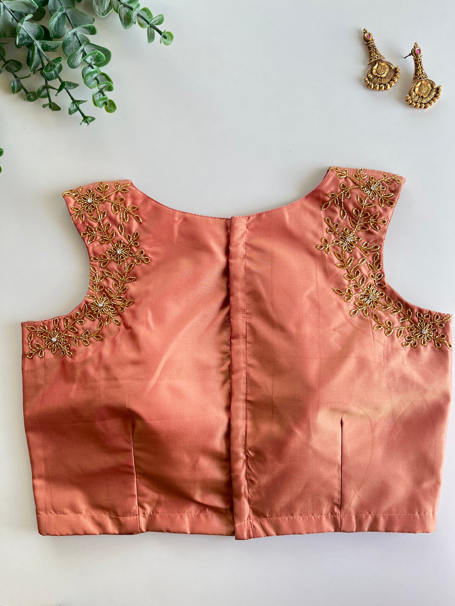 Peach Blush Handwork Blouse