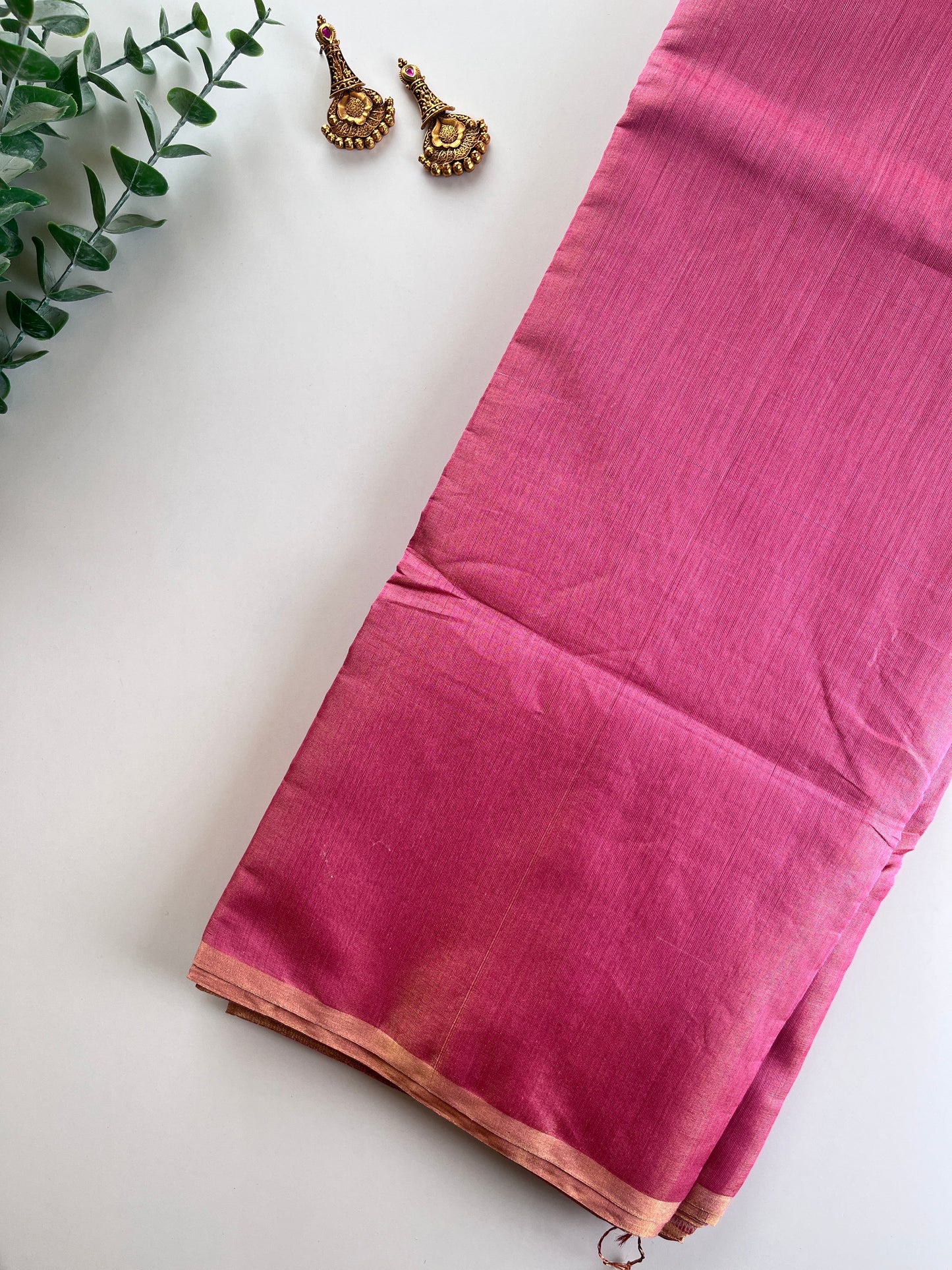 Blush Pink Maheshwasri Cotton Silk Saree