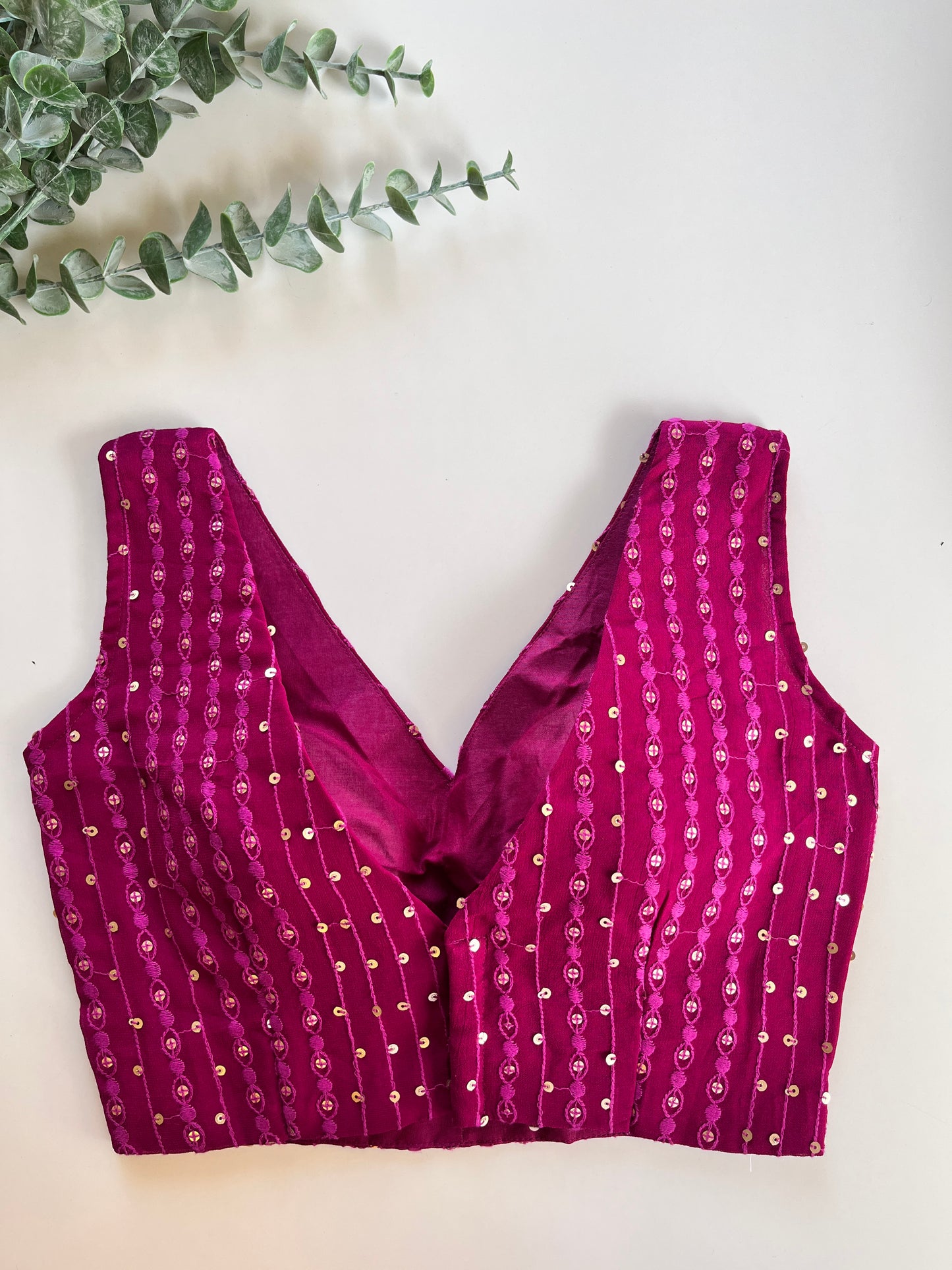 Majenta Sequence Work Blouse