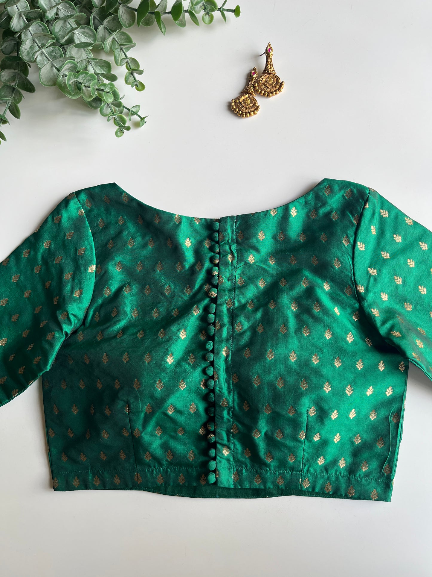 Emerald Green Butta Blouse