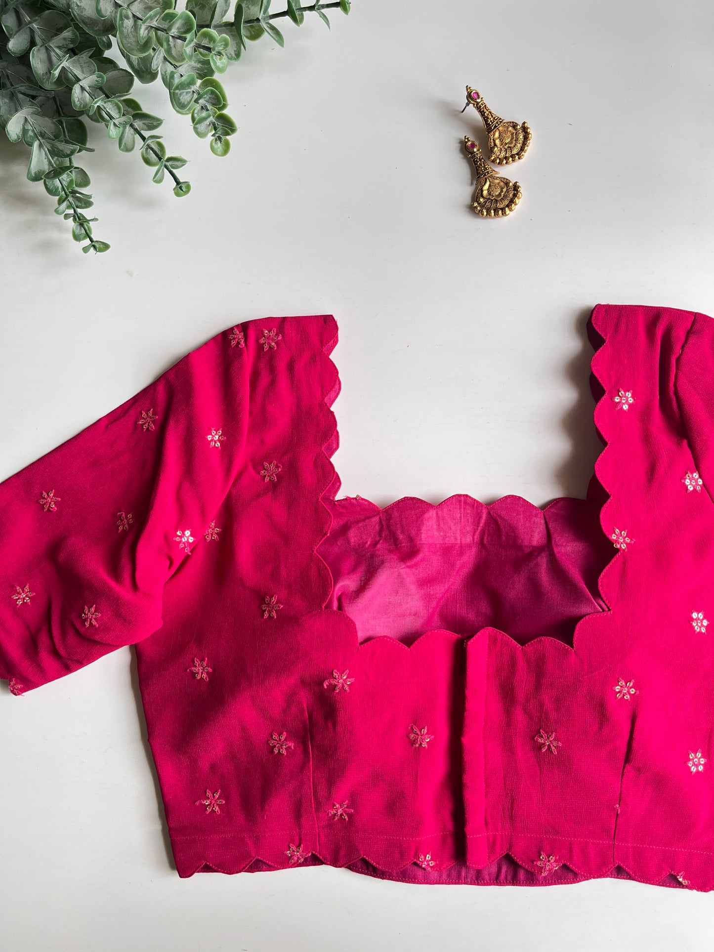 Pink Scallop Blouse