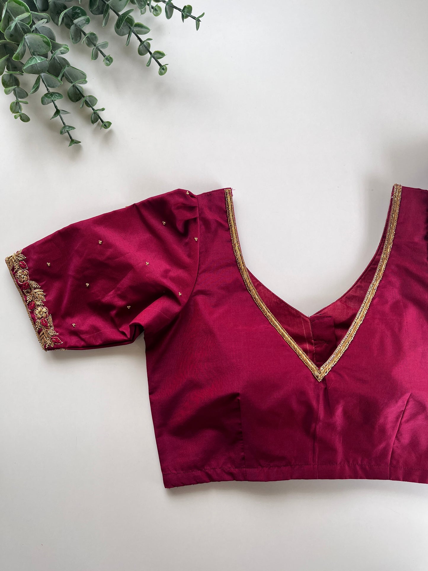 Maroon Zardosi Handwork Blouse