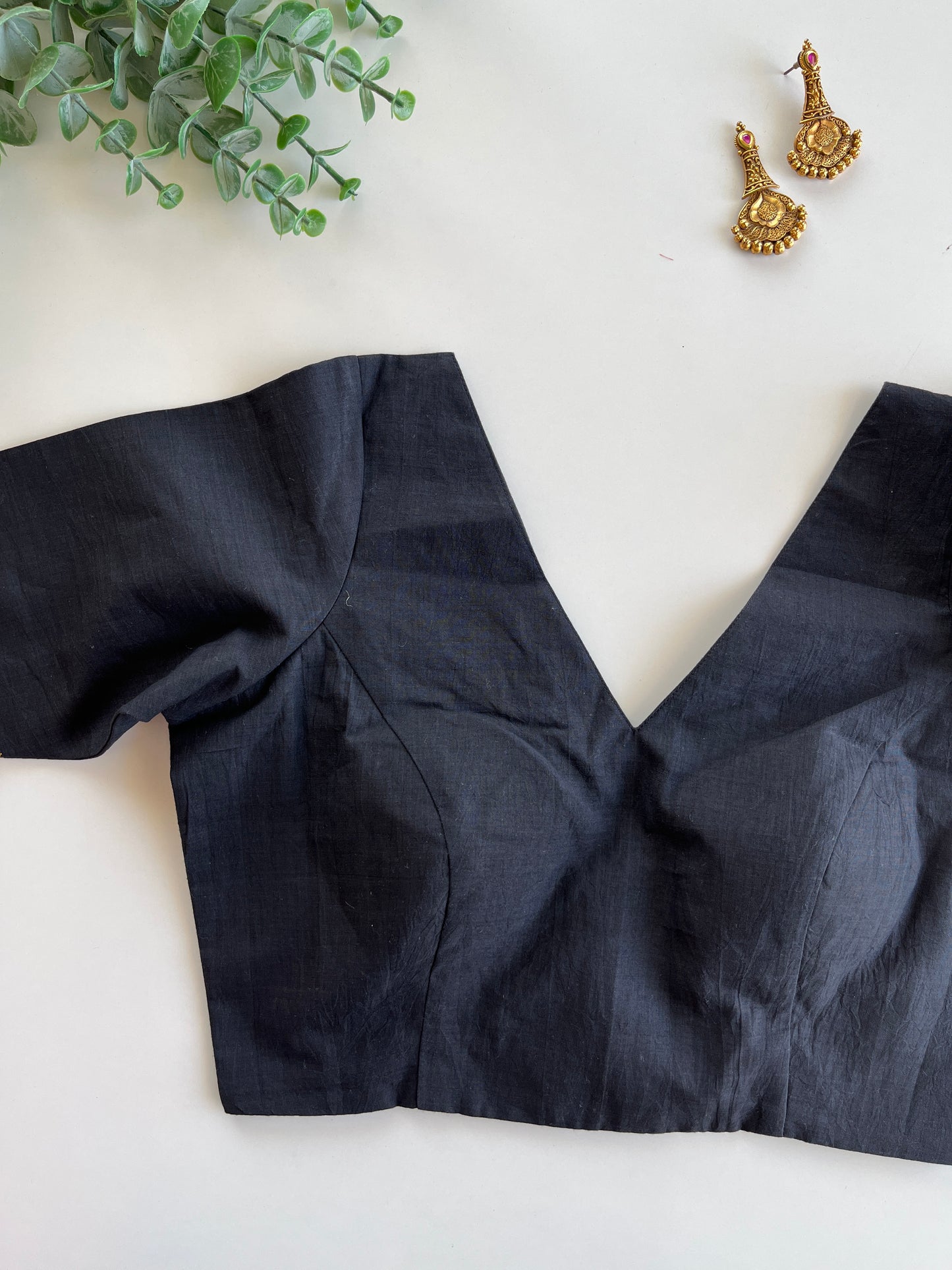 Black Mangalagiri Blouse