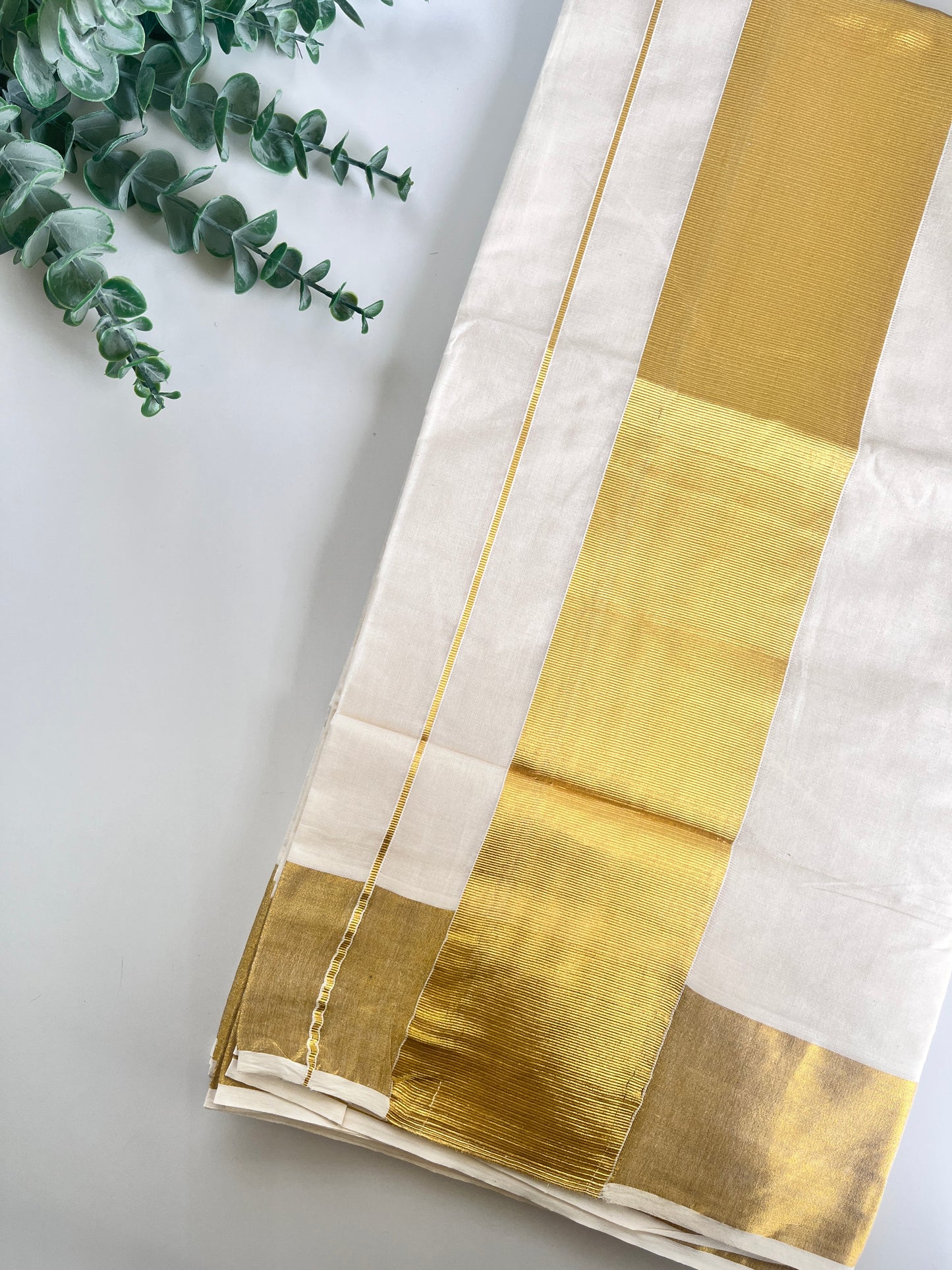 Off-White Kerala Saree