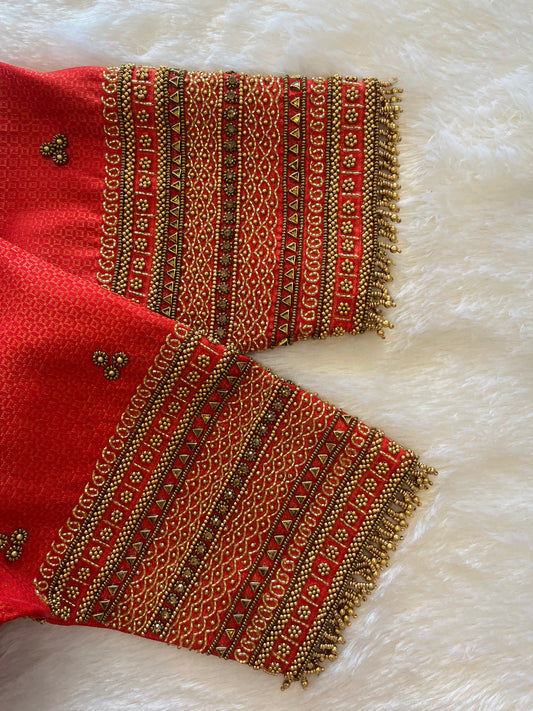 Sukanya's Bridal Blouse with Copper Hangings