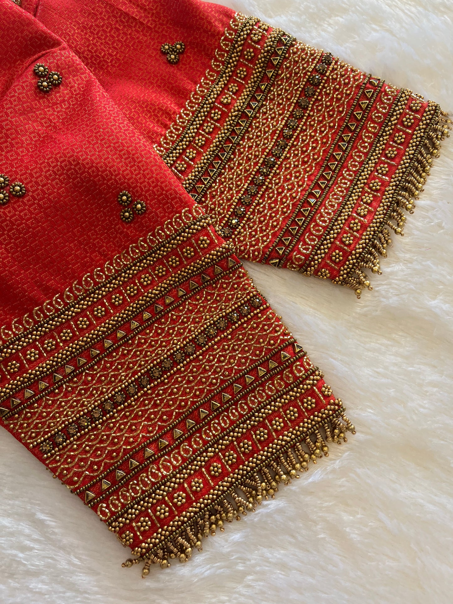Sukanya's Bridal Blouse with Copper Hangings