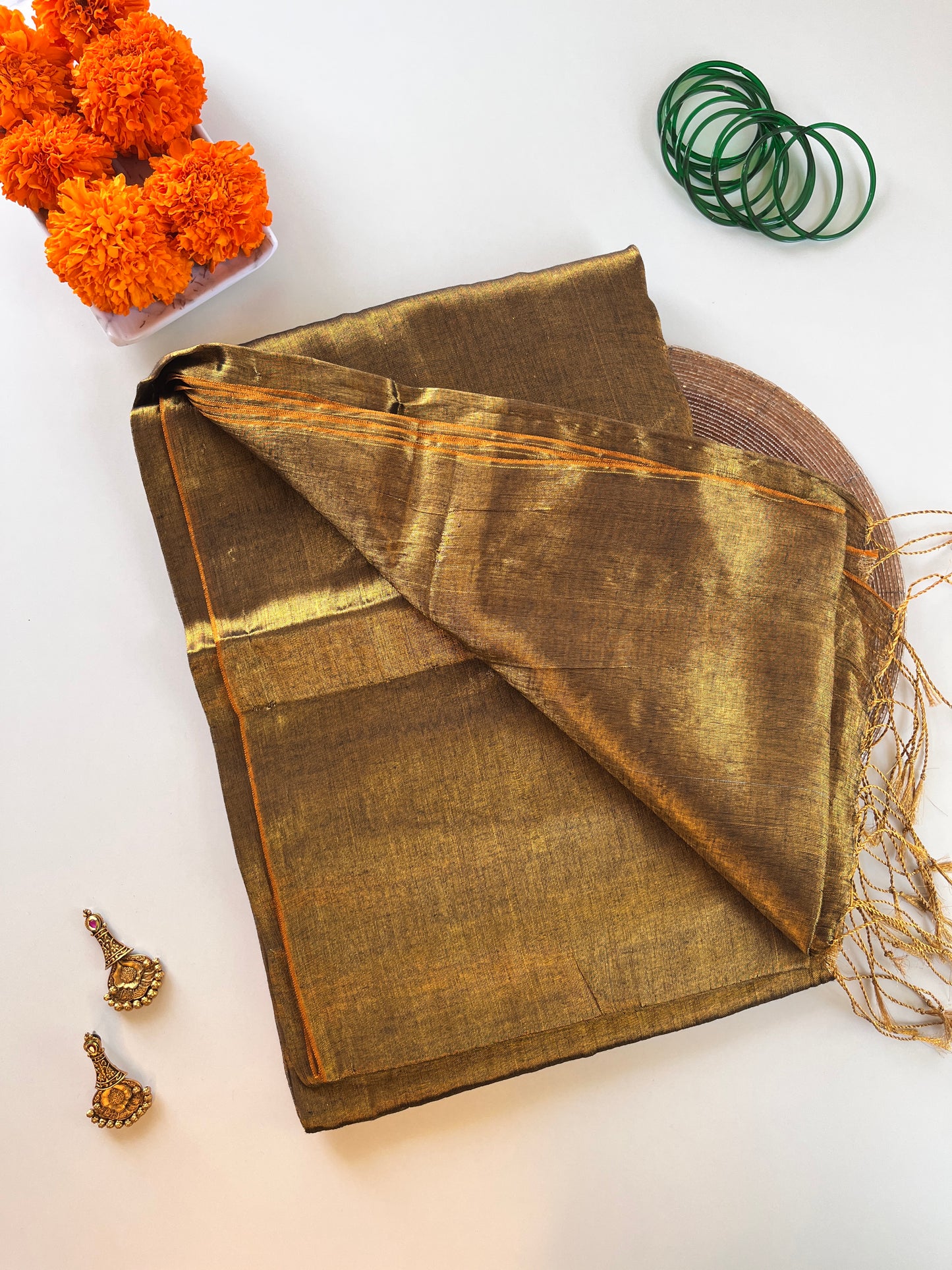 Golden Tissue Silk Saree
