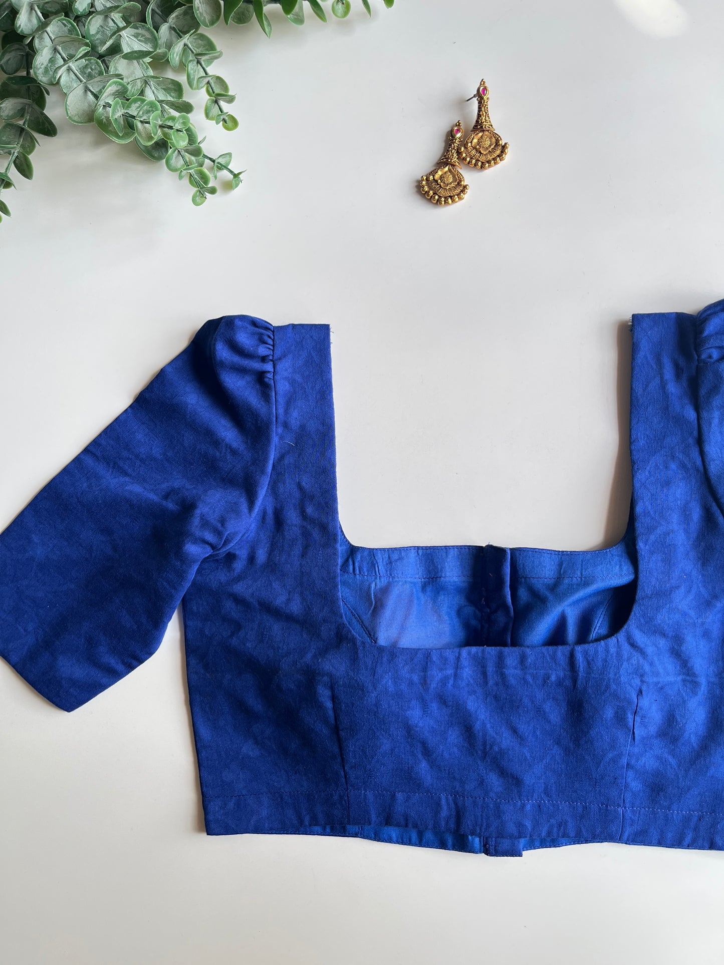 Royal Blue Cotton Blouse
