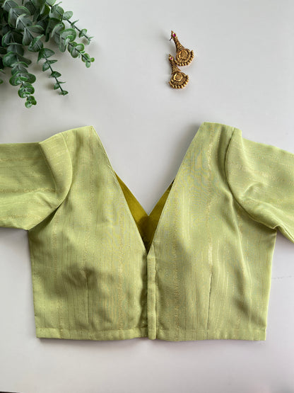 Zoya Blouse in Light Pastel Green