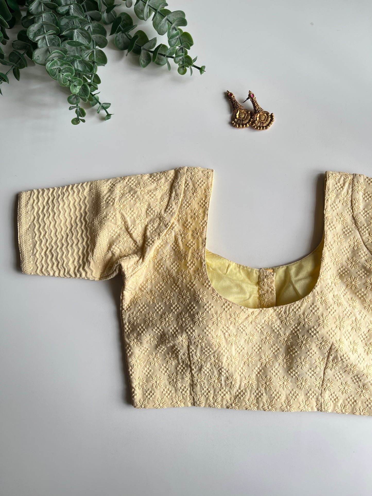 Pastel Yellow Hakoba Blouse