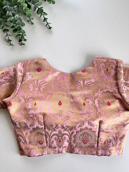 Pastel Pink Banaras Blouse