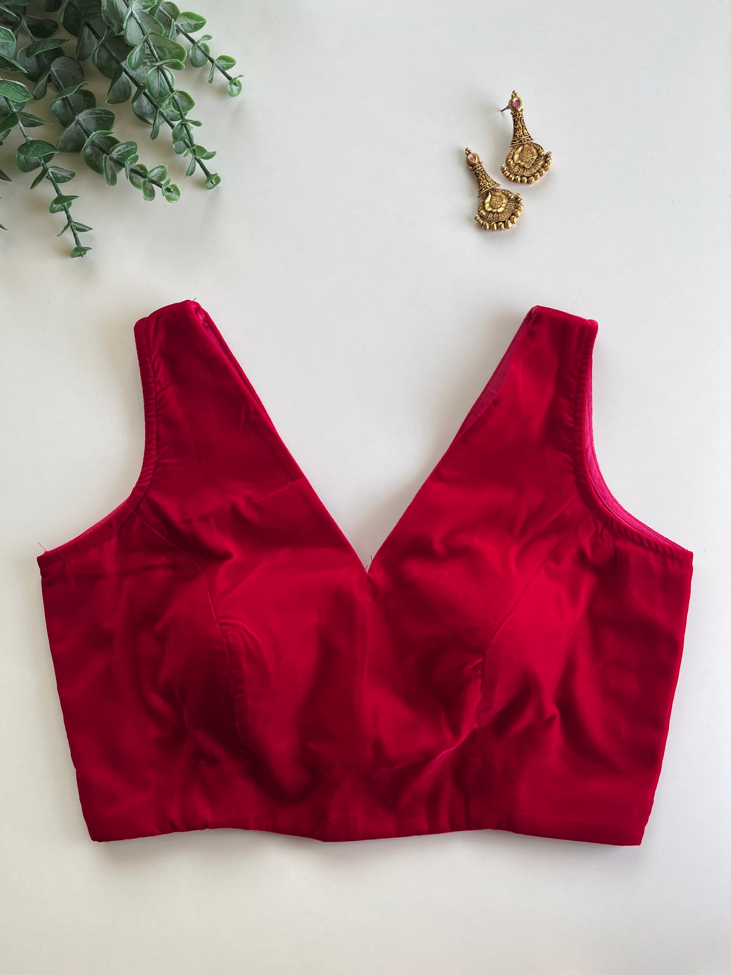 Basic Pink Velvet Blouse