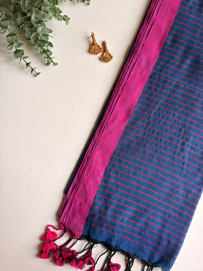 Blue Mul & Purple Handwork Blouse