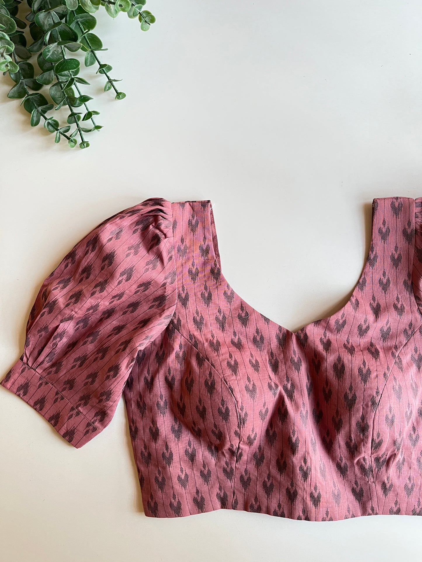 Mauve Puff Sleeve Blouse
