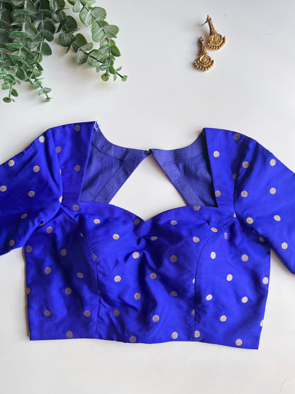 Royal Blue Polka Blouse