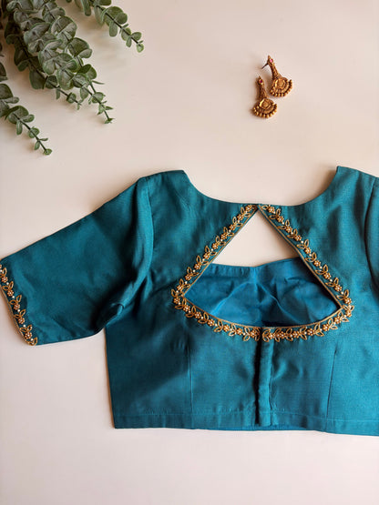 Rama Blue Handwork Blouse