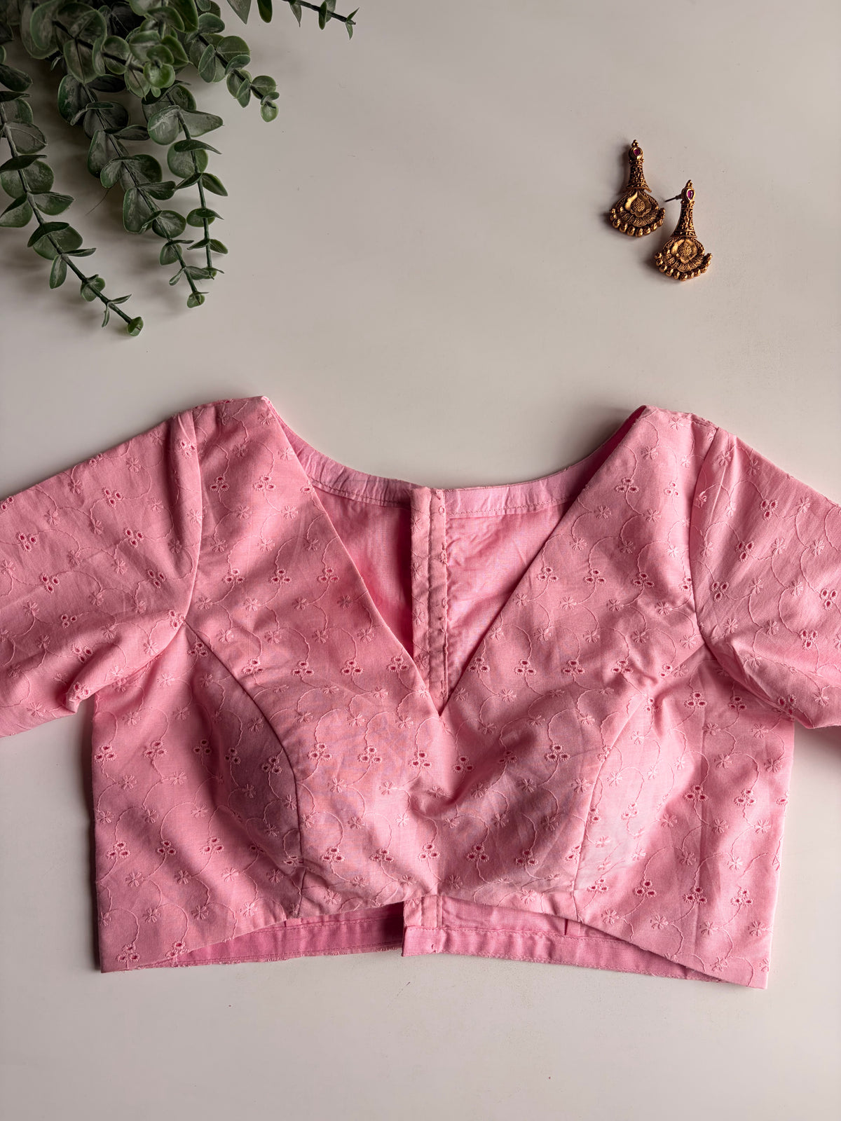 Baby Pink Hakoba Blouse