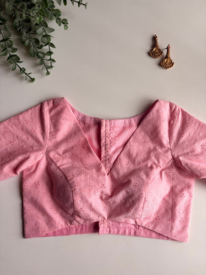 Baby Pink Hakoba Blouse