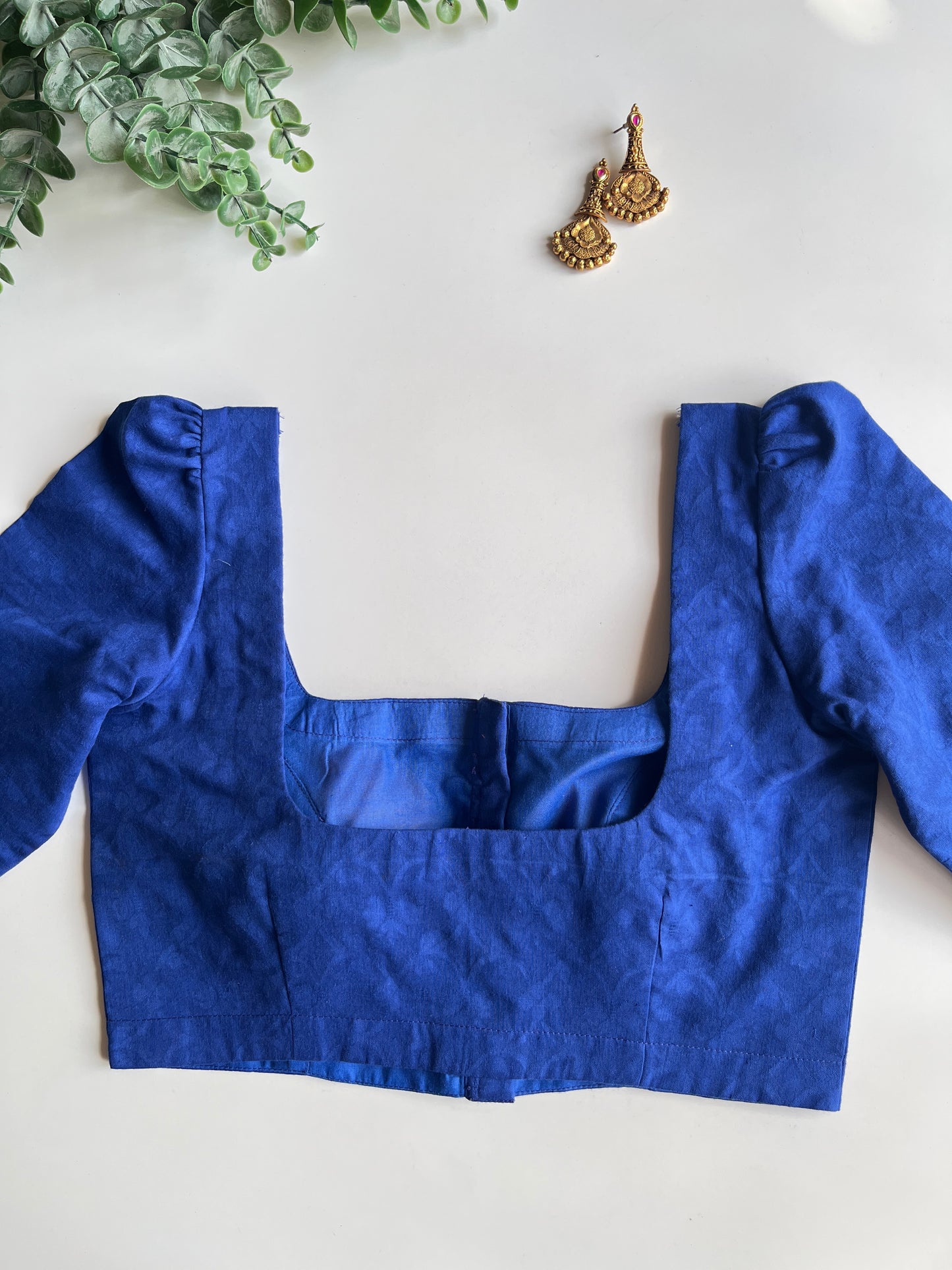 Royal Blue Cotton Blouse