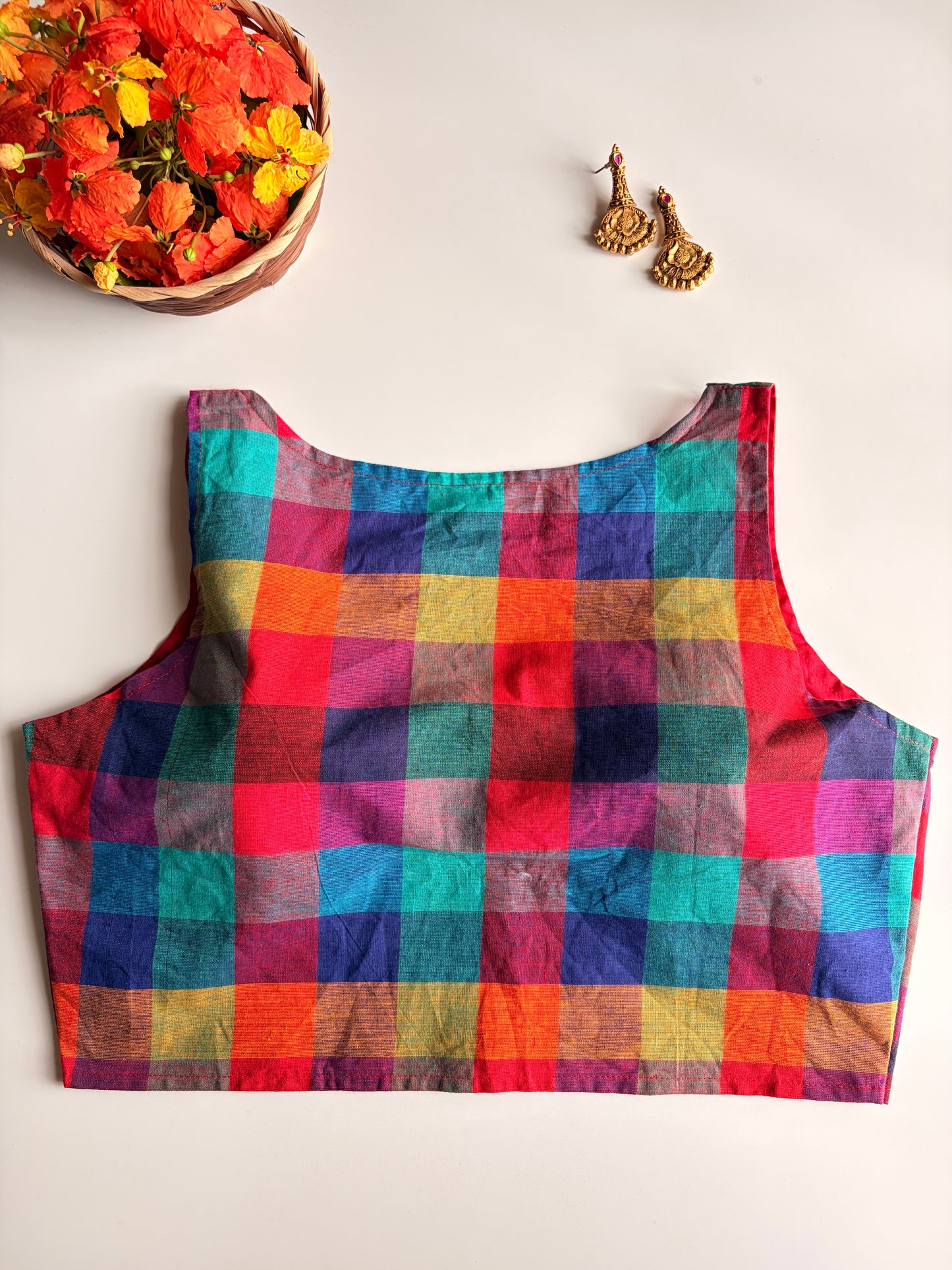 Madras Check Blouse