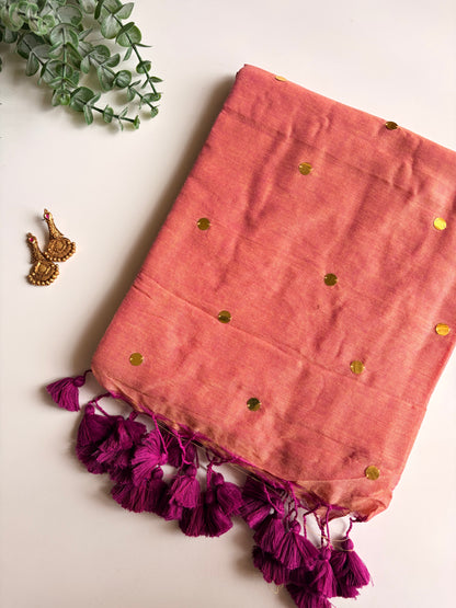 Blush Pink Chumki Saree