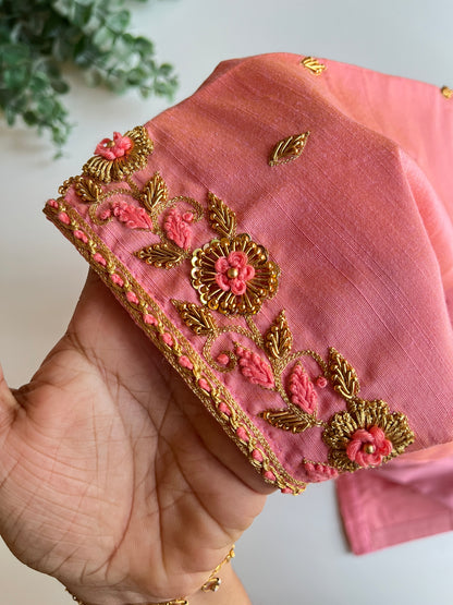 Peach Pink Handwork Blouse